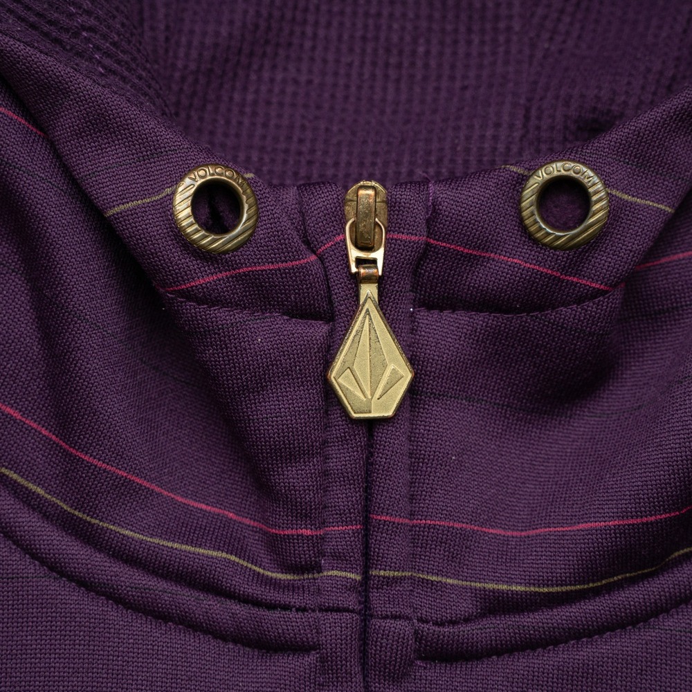 Y2k 2000s Womens Purple‎ Volcom Snowboarding Hoodie Gold Hardware Womens Med - Picture 3 of 10